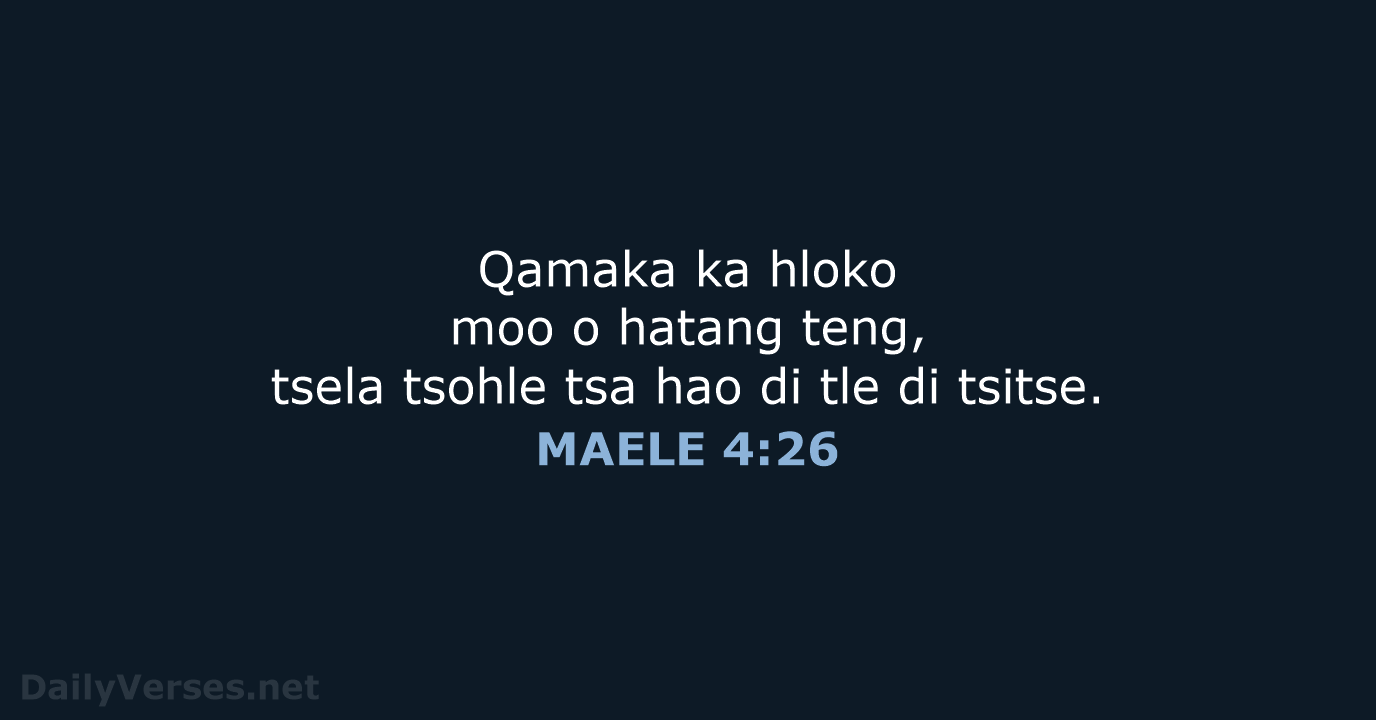 MAELE 4:26 - SSO89