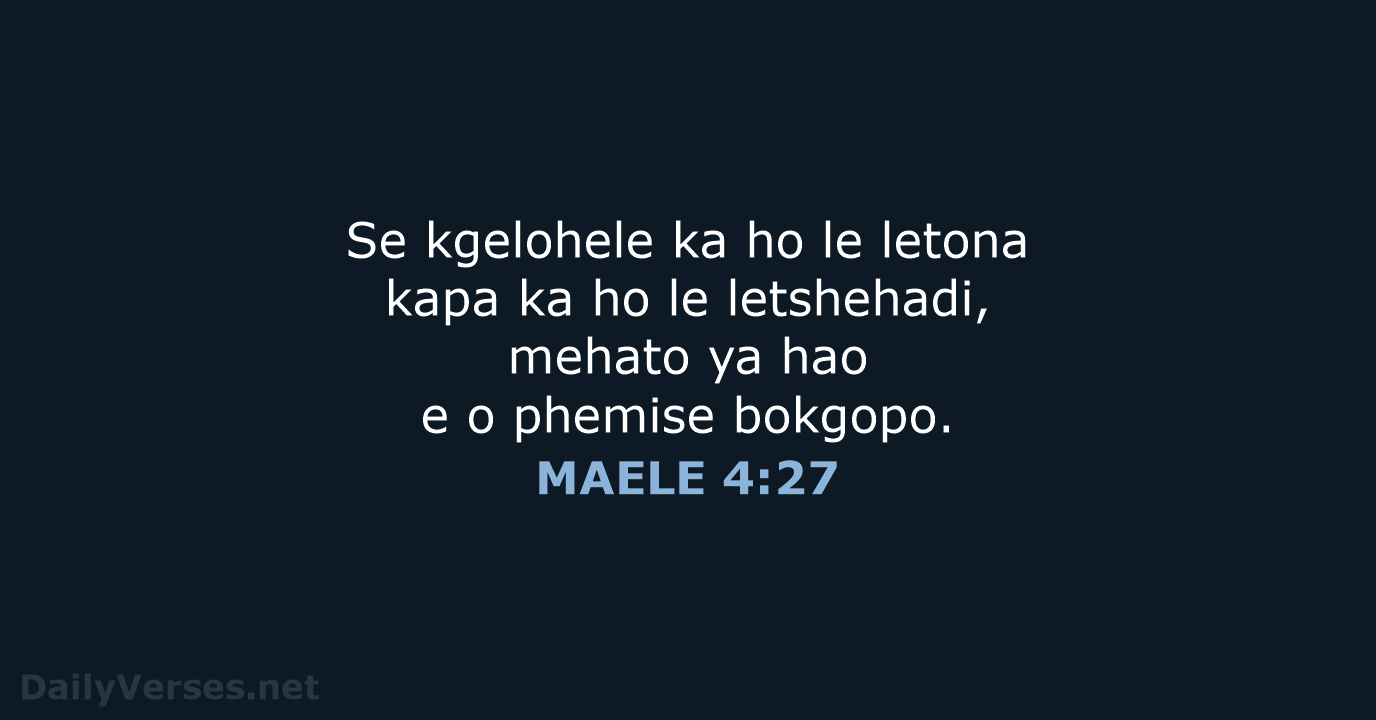 MAELE 4:27 - SSO89