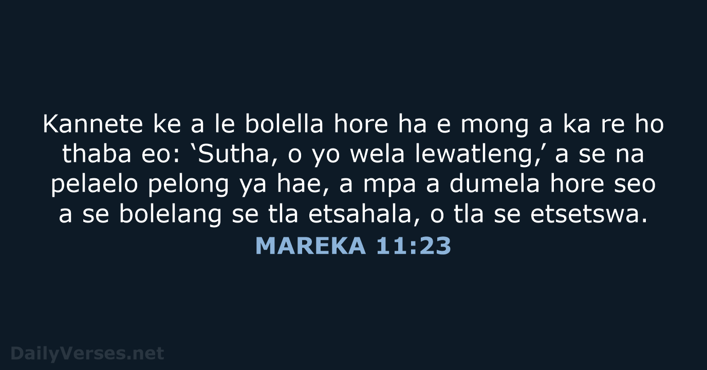 MAREKA 11:23 - SSO89