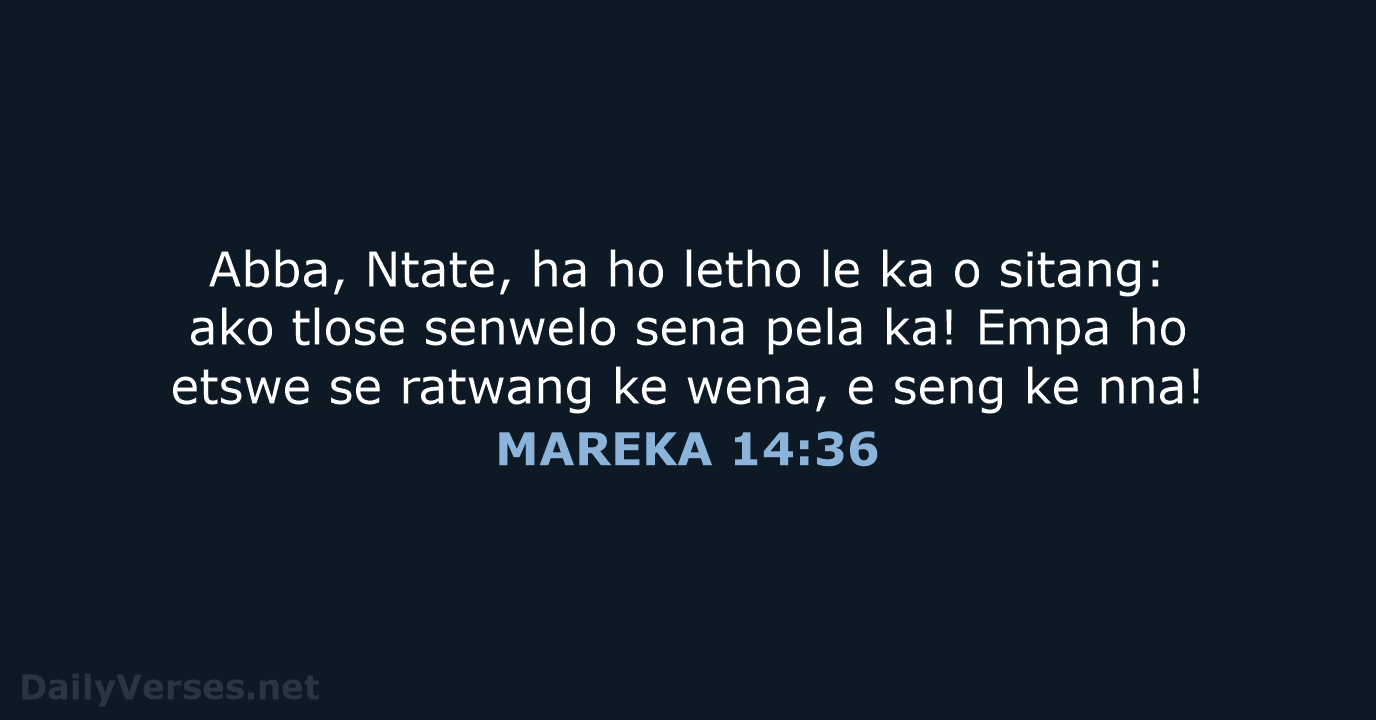 MAREKA 14:36 - SSO89