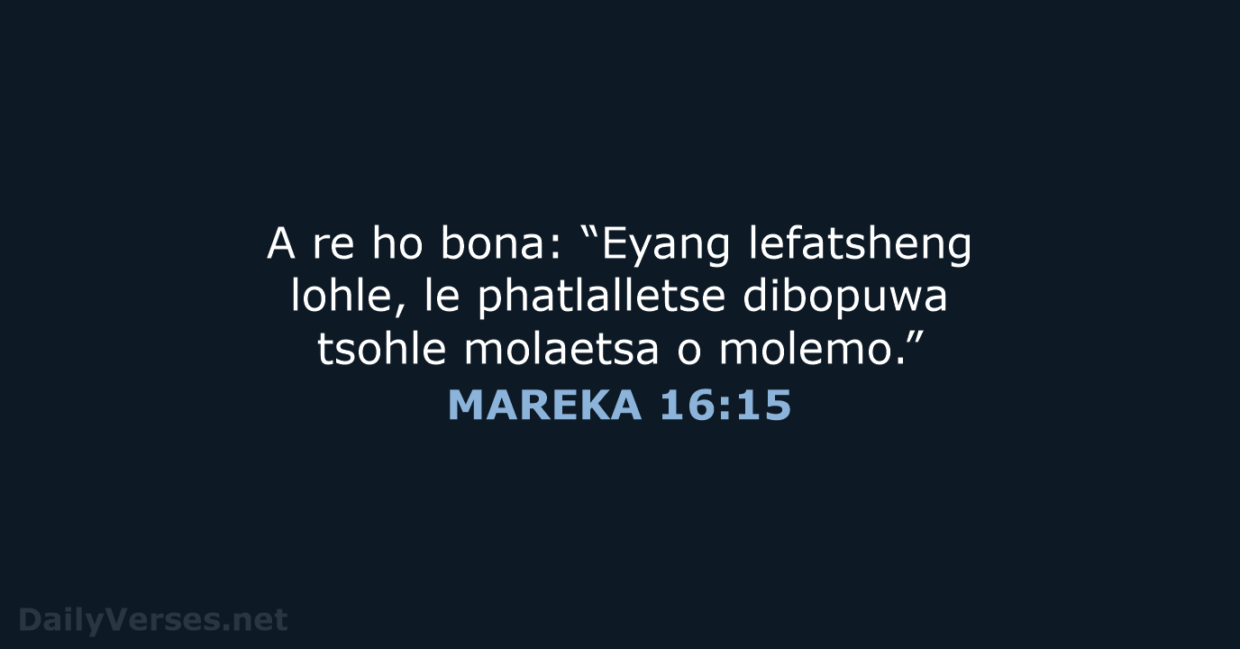MAREKA 16:15 - SSO89