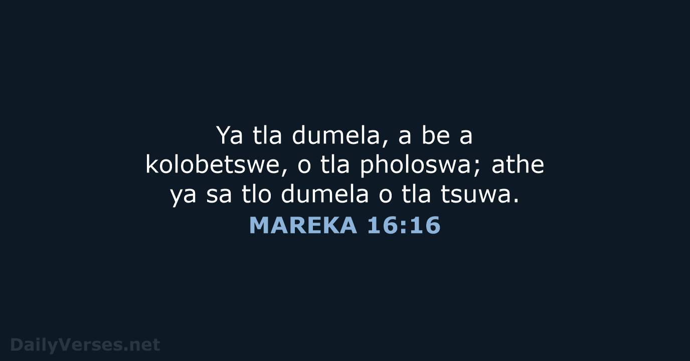 MAREKA 16:16 - SSO89