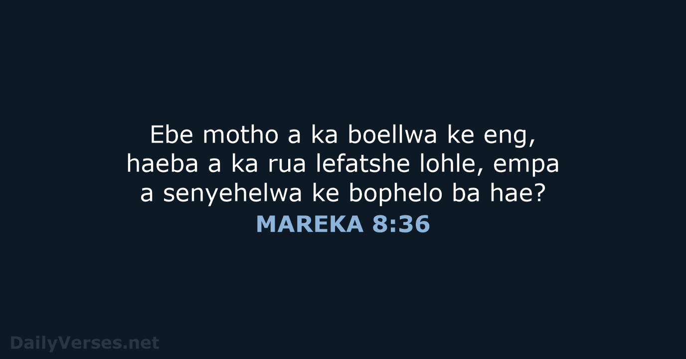 MAREKA 8:36 - SSO89