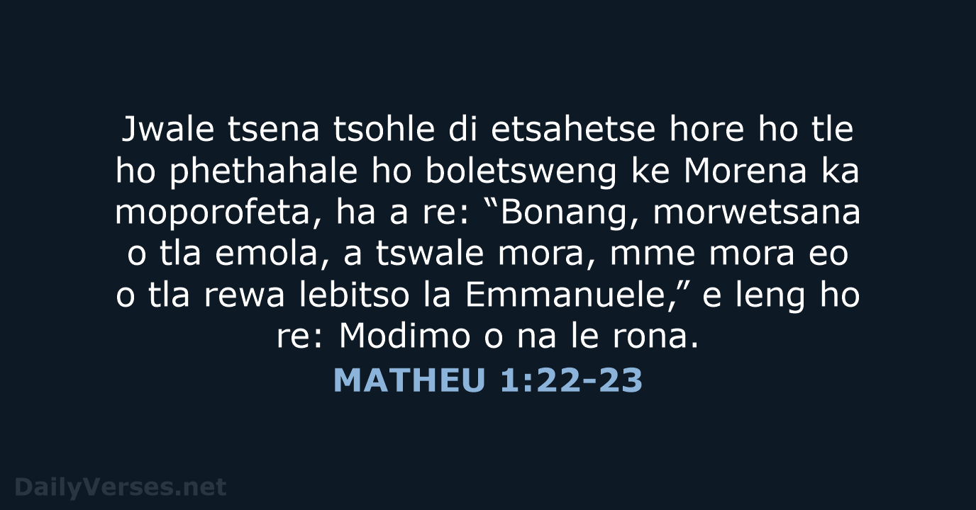 MATHEU 1:22-23 - SSO89