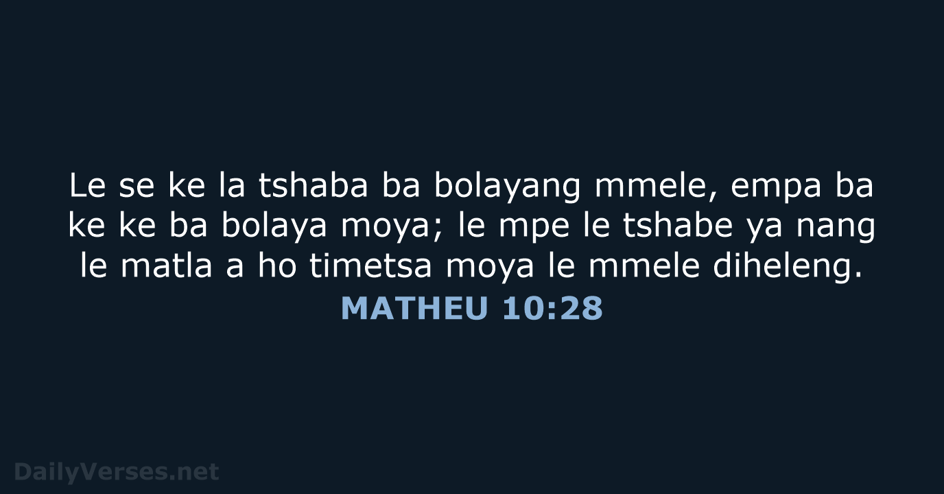 MATHEU 10:28 - SSO89