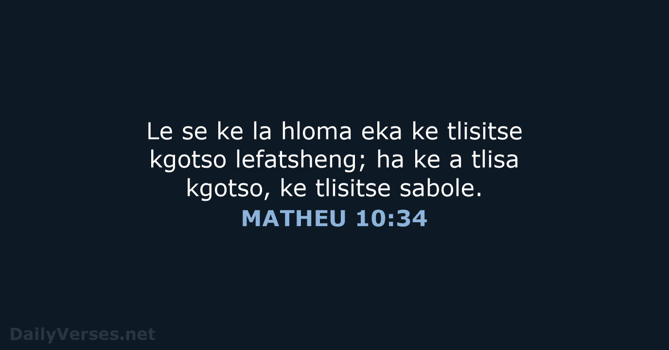 MATHEU 10:34 - SSO89