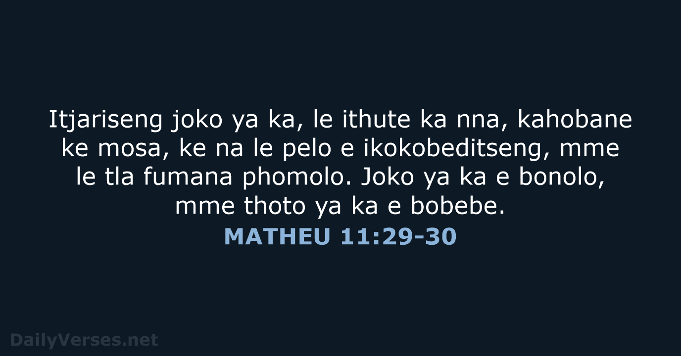 MATHEU 11:29-30 - SSO89