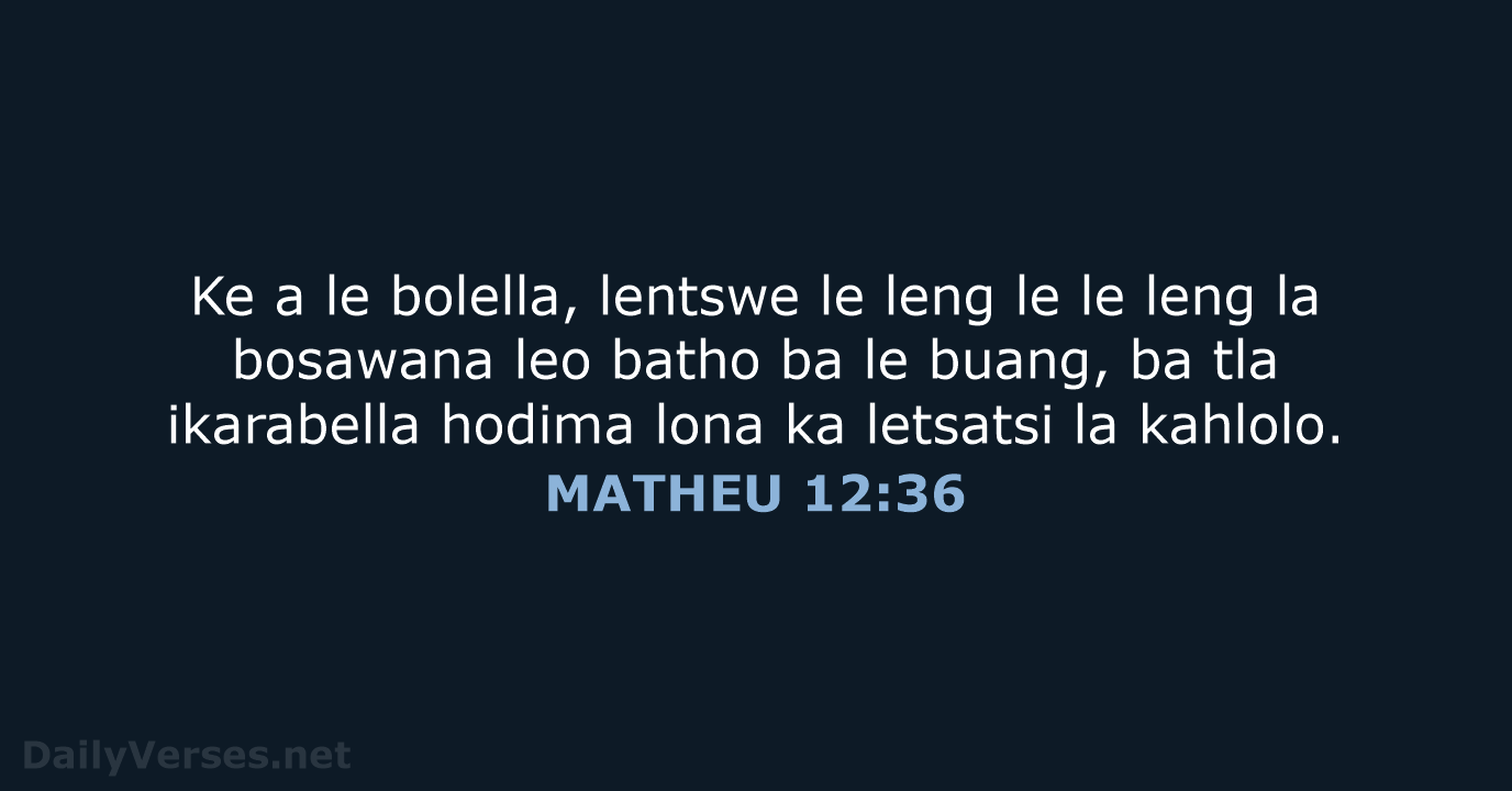 MATHEU 12:36 - SSO89