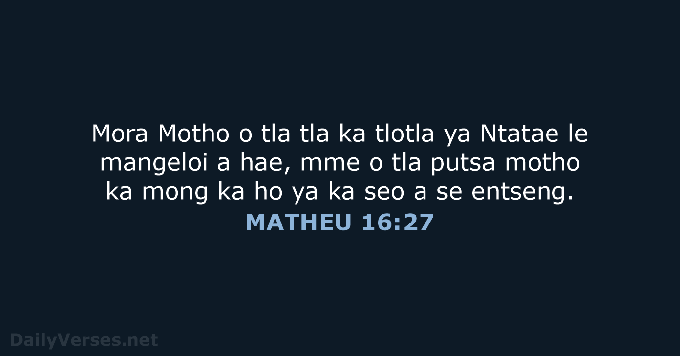 MATHEU 16:27 - SSO89