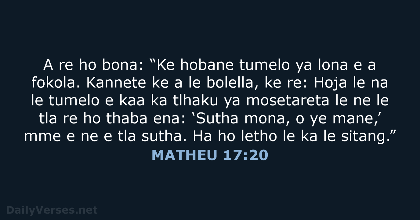 MATHEU 17:20 - SSO89