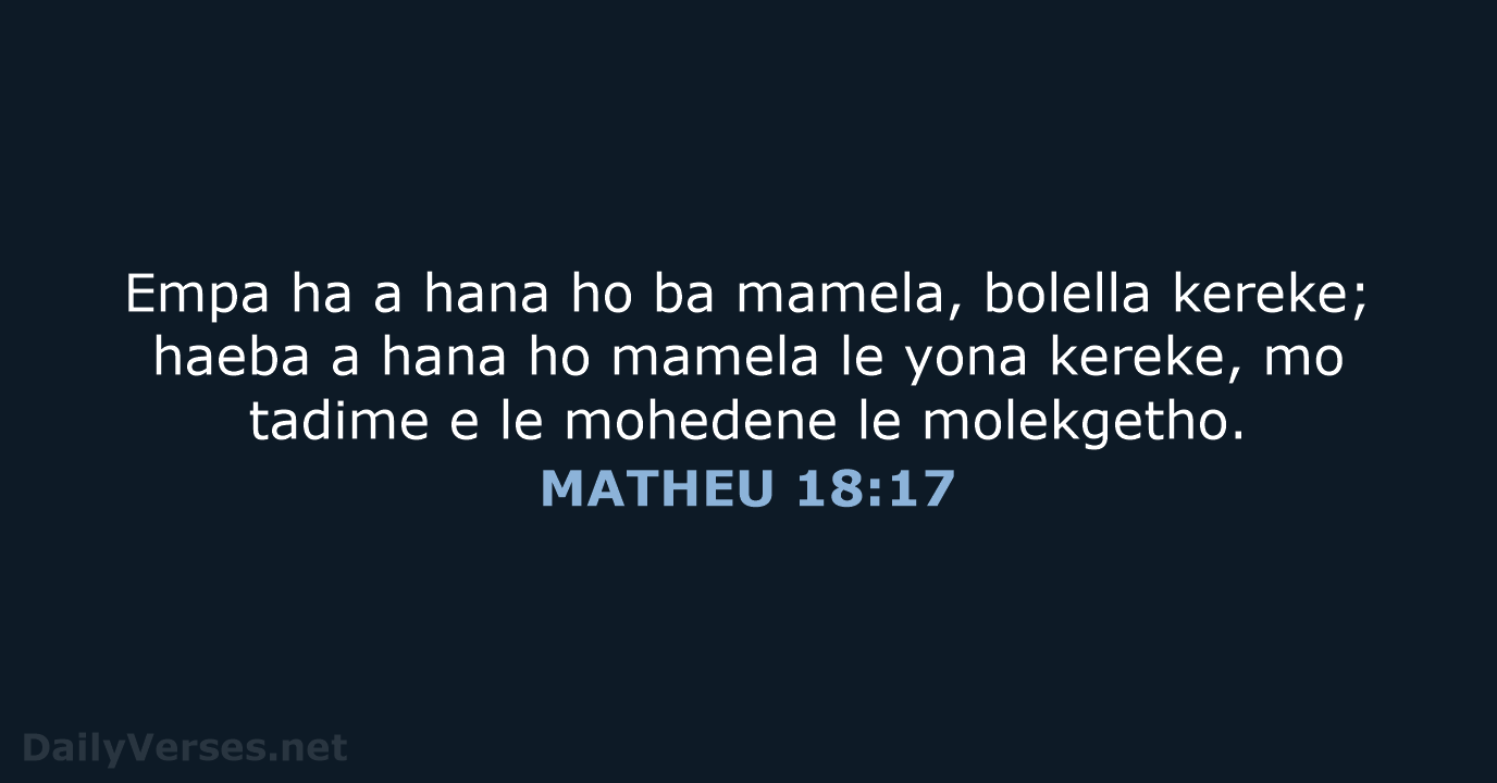 MATHEU 18:17 - SSO89