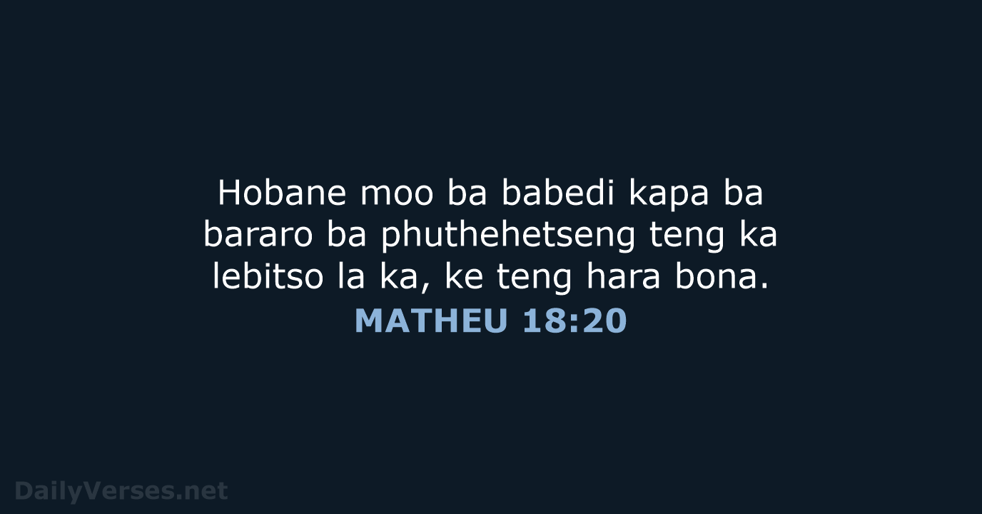 MATHEU 18:20 - SSO89