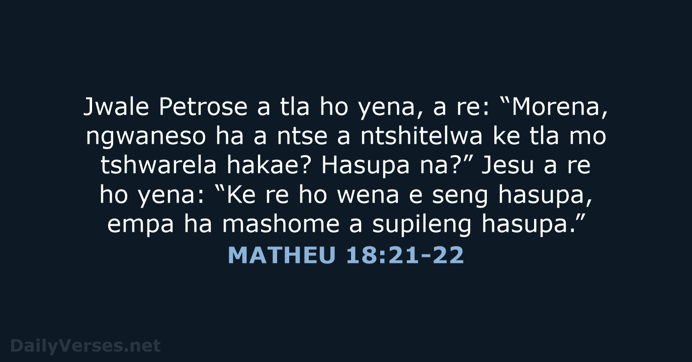 MATHEU 18:21-22 - SSO89