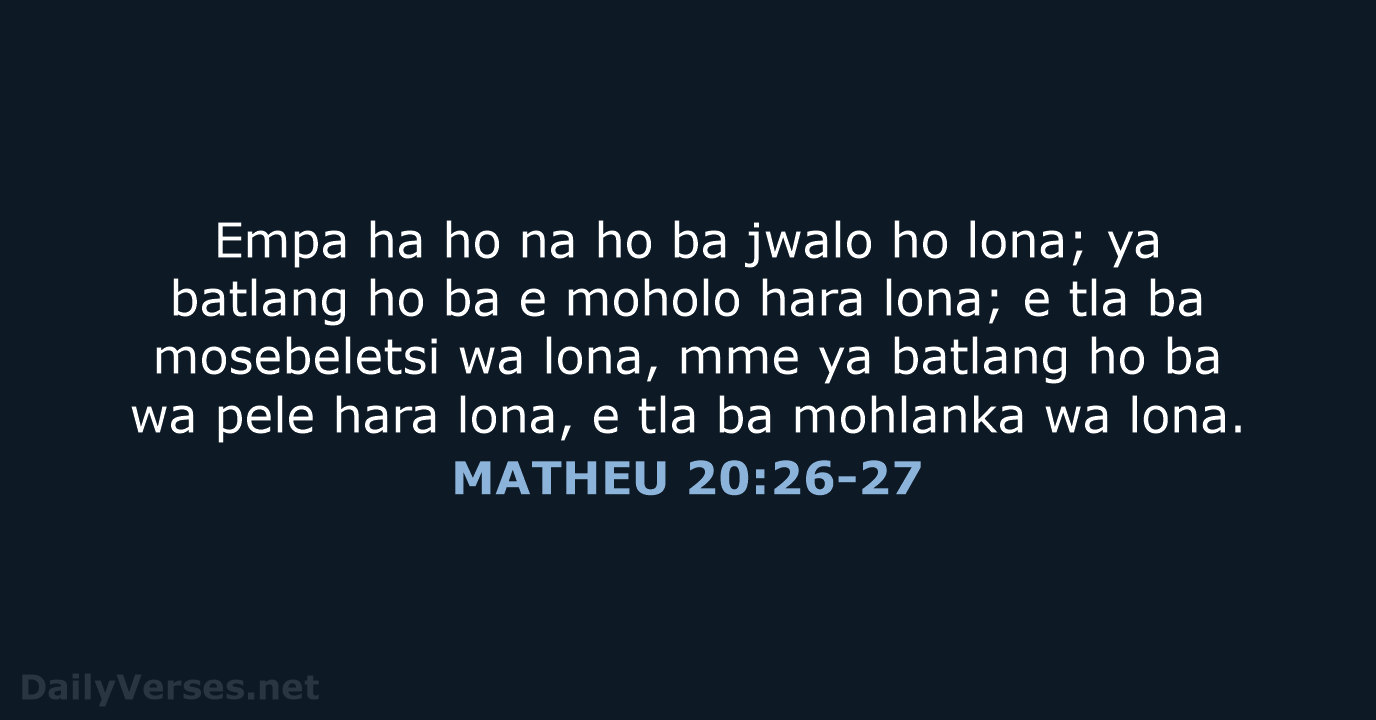 MATHEU 20:26-27 - SSO89