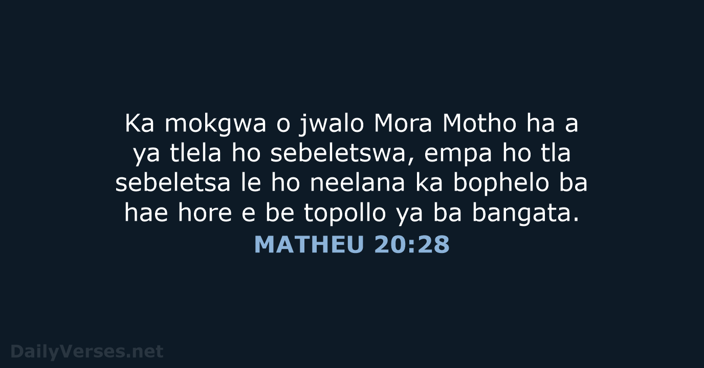 MATHEU 20:28 - SSO89