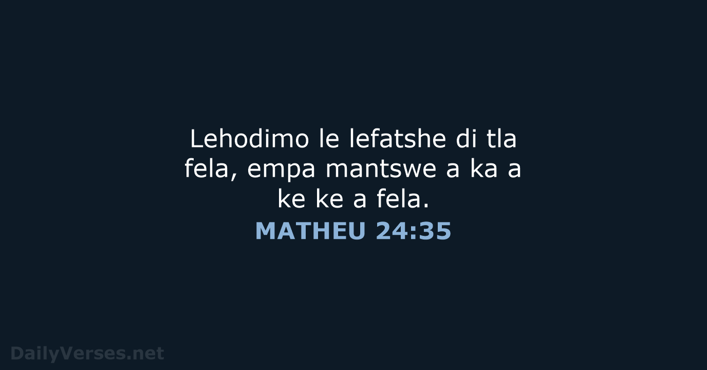 MATHEU 24:35 - SSO89