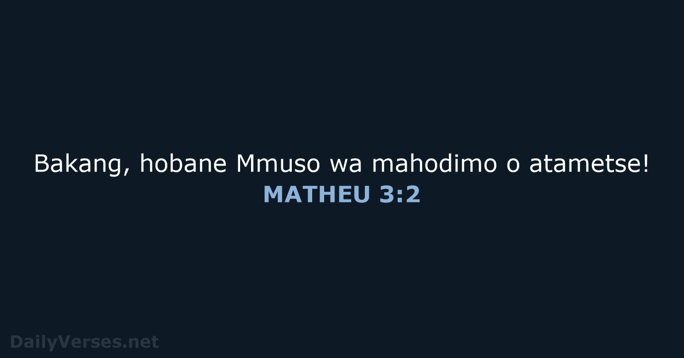 MATHEU 3:2 - SSO89