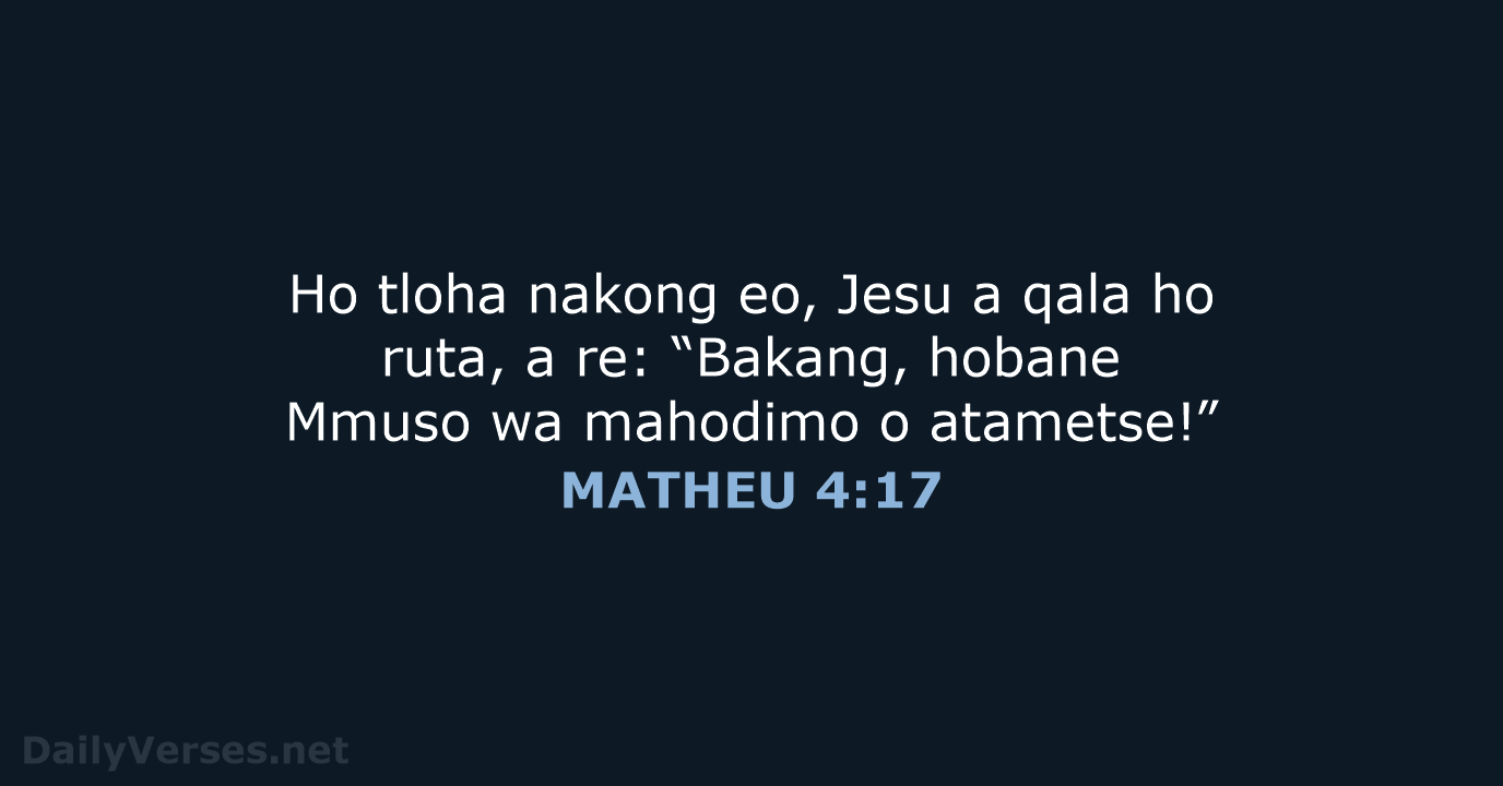 MATHEU 4:17 - SSO89