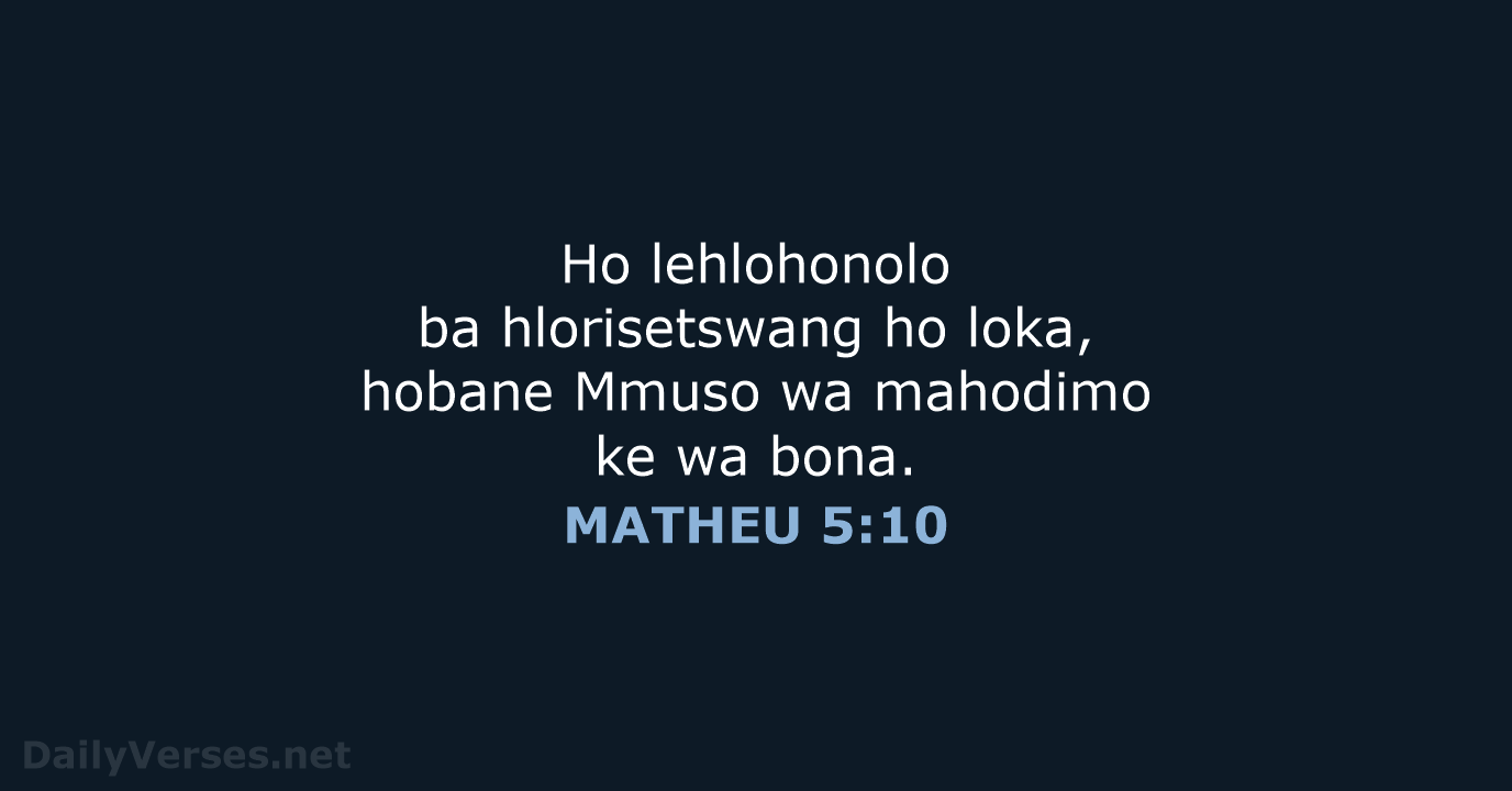 MATHEU 5:10 - SSO89