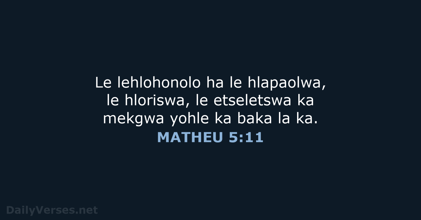 MATHEU 5:11 - SSO89