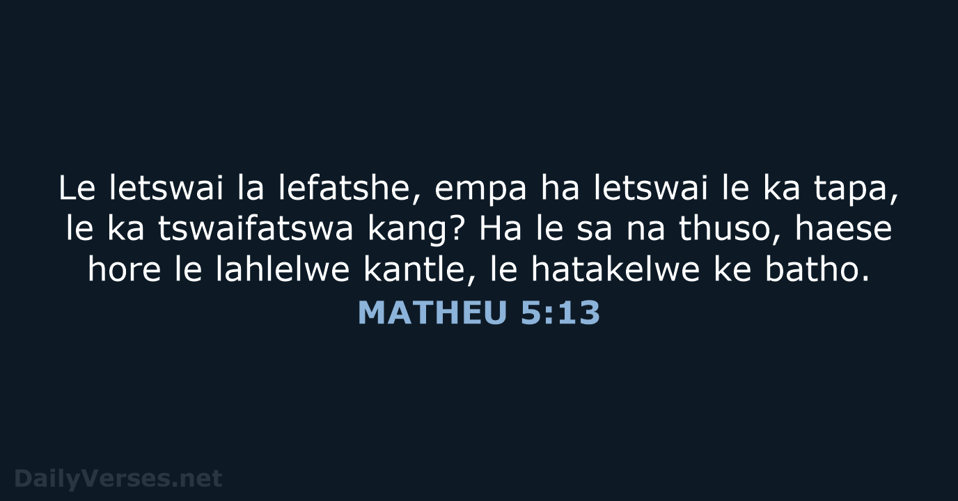 MATHEU 5:13 - SSO89