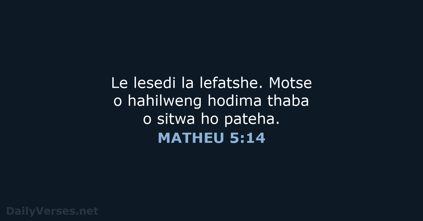 MATHEU 5:14 - SSO89
