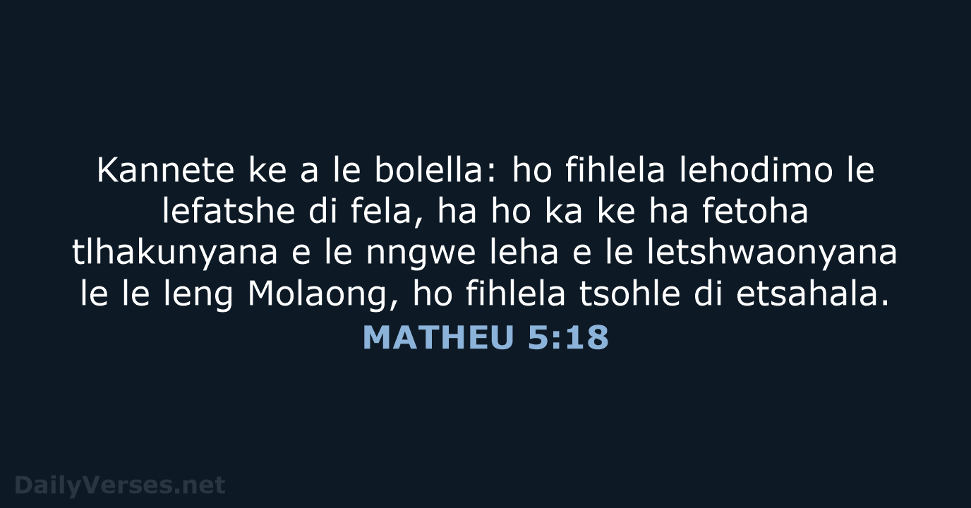 MATHEU 5:18 - SSO89