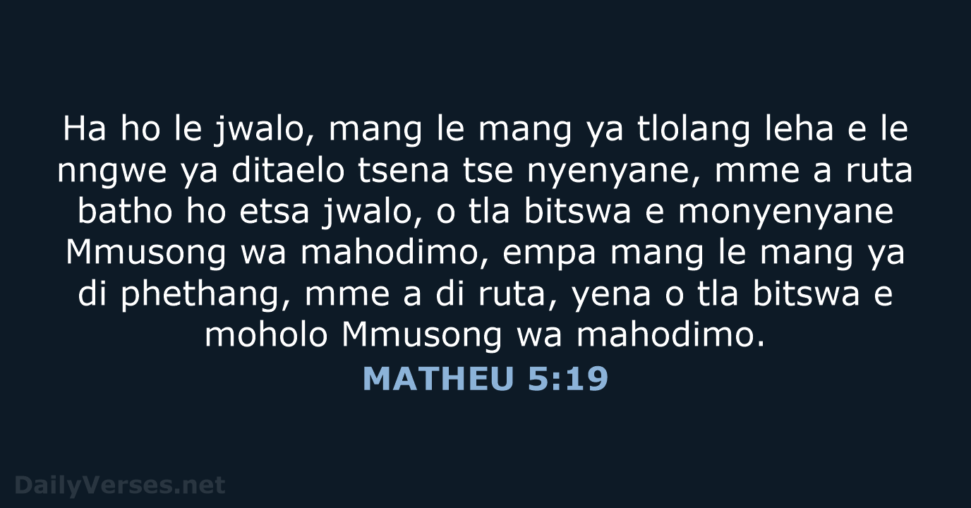 MATHEU 5:19 - SSO89