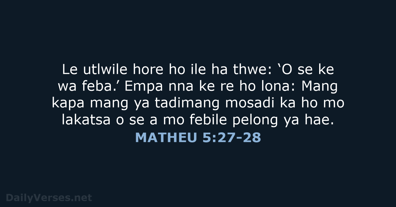 MATHEU 5:27-28 - SSO89