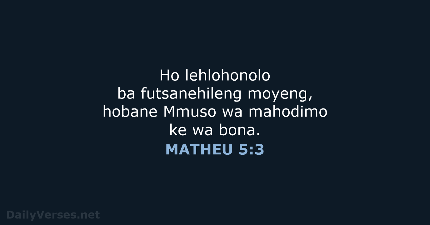 MATHEU 5:3 - SSO89