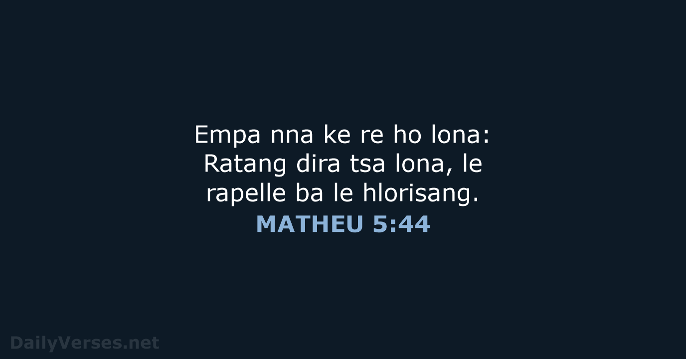 MATHEU 5:44 - SSO89
