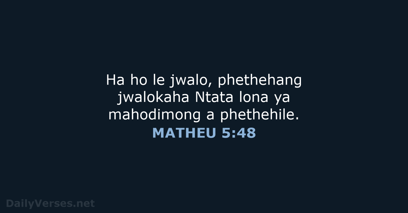 MATHEU 5:48 - SSO89