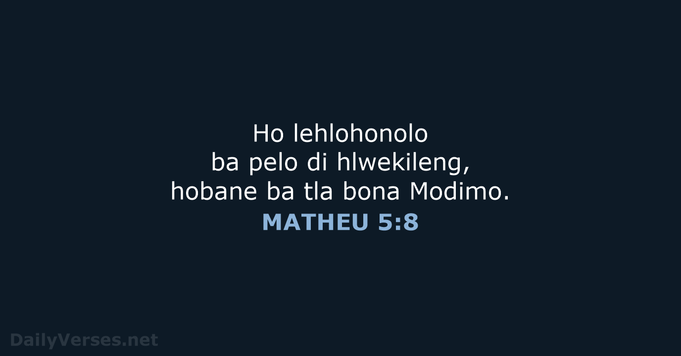 MATHEU 5:8 - SSO89