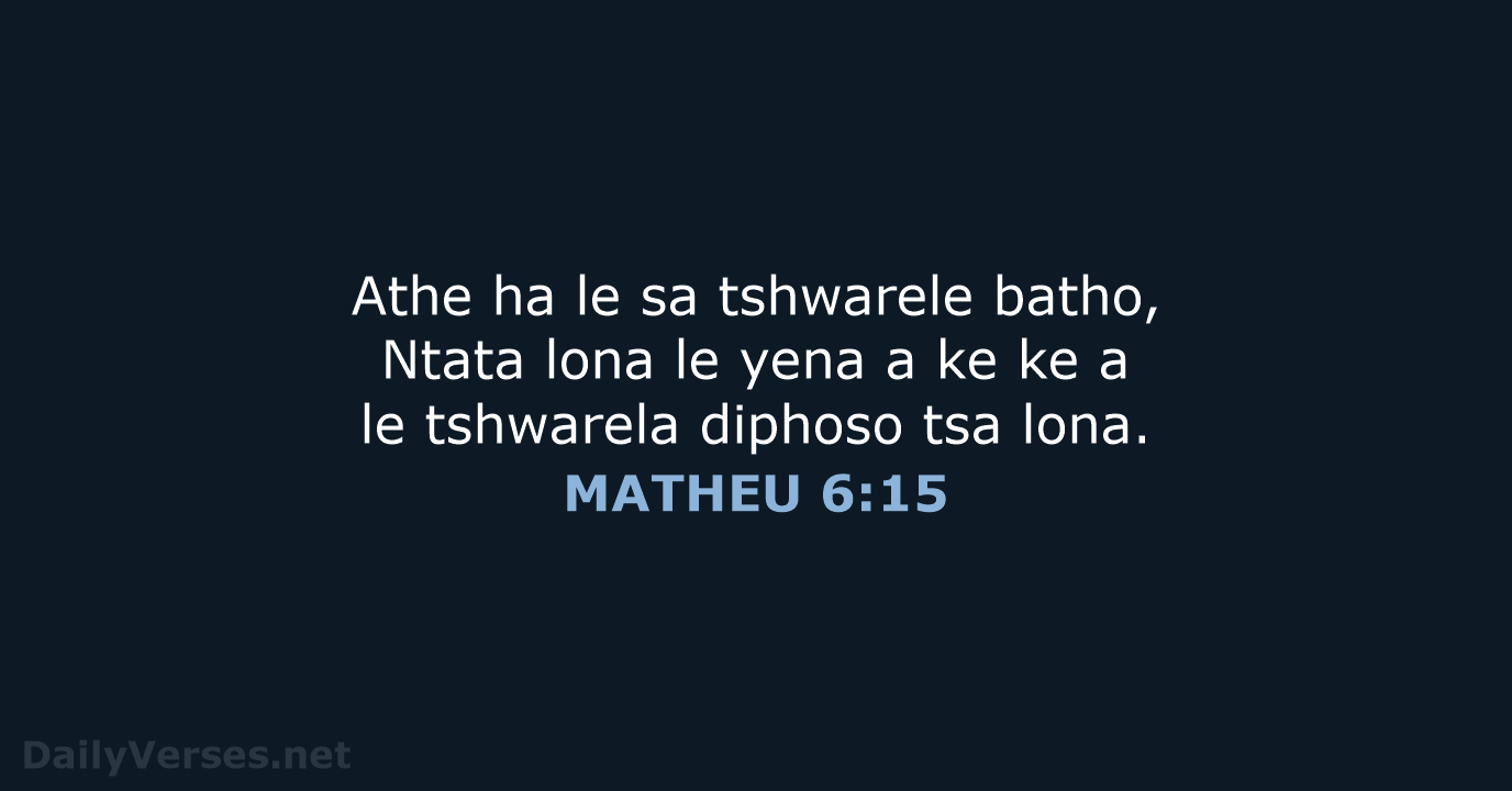MATHEU 6:15 - SSO89