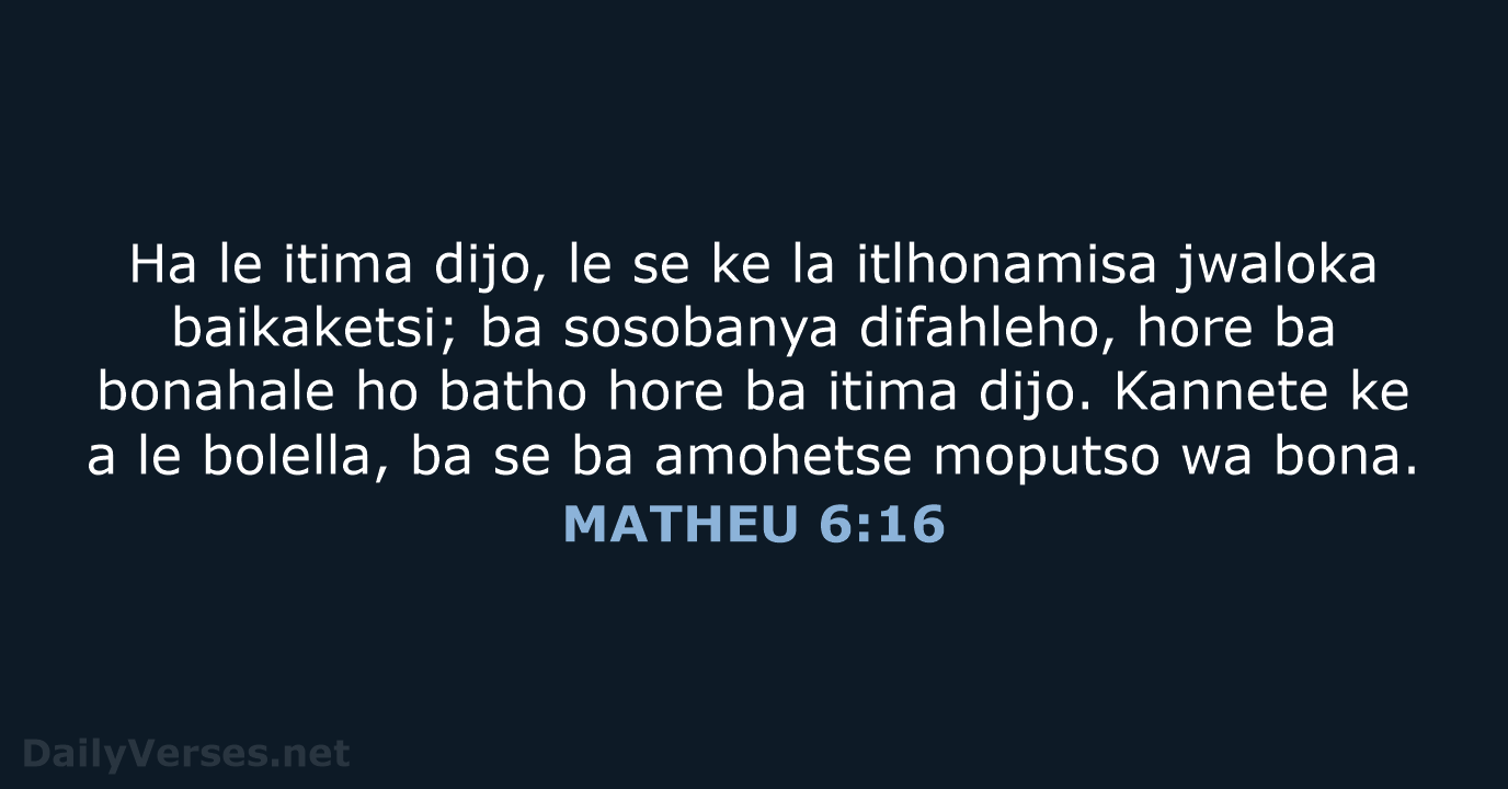 MATHEU 6:16 - SSO89