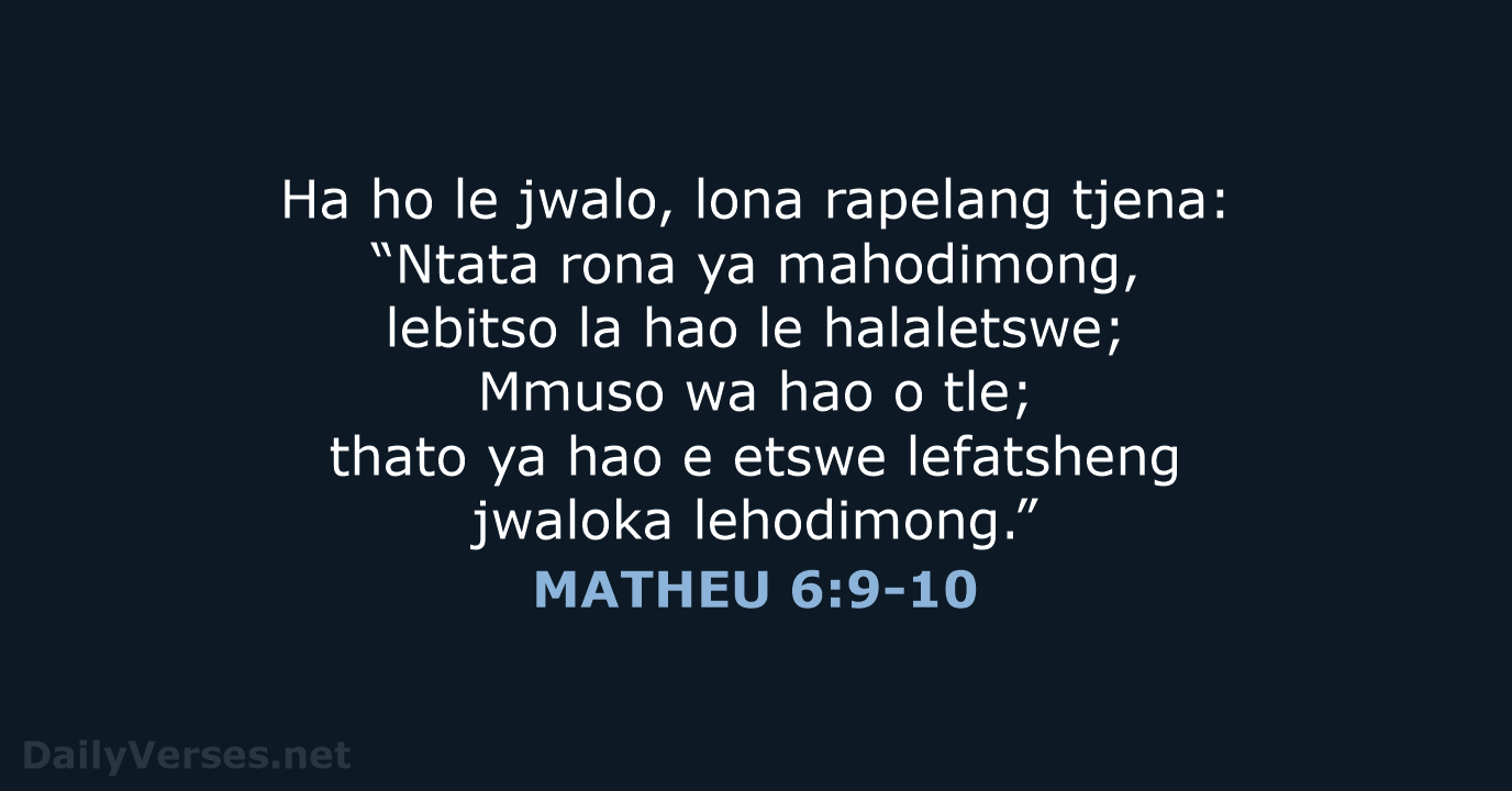 MATHEU 6:9-10 - SSO89