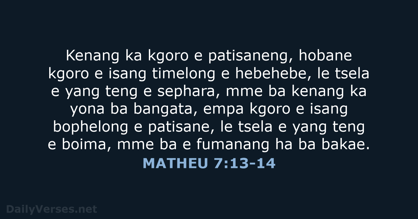 MATHEU 7:13-14 - SSO89