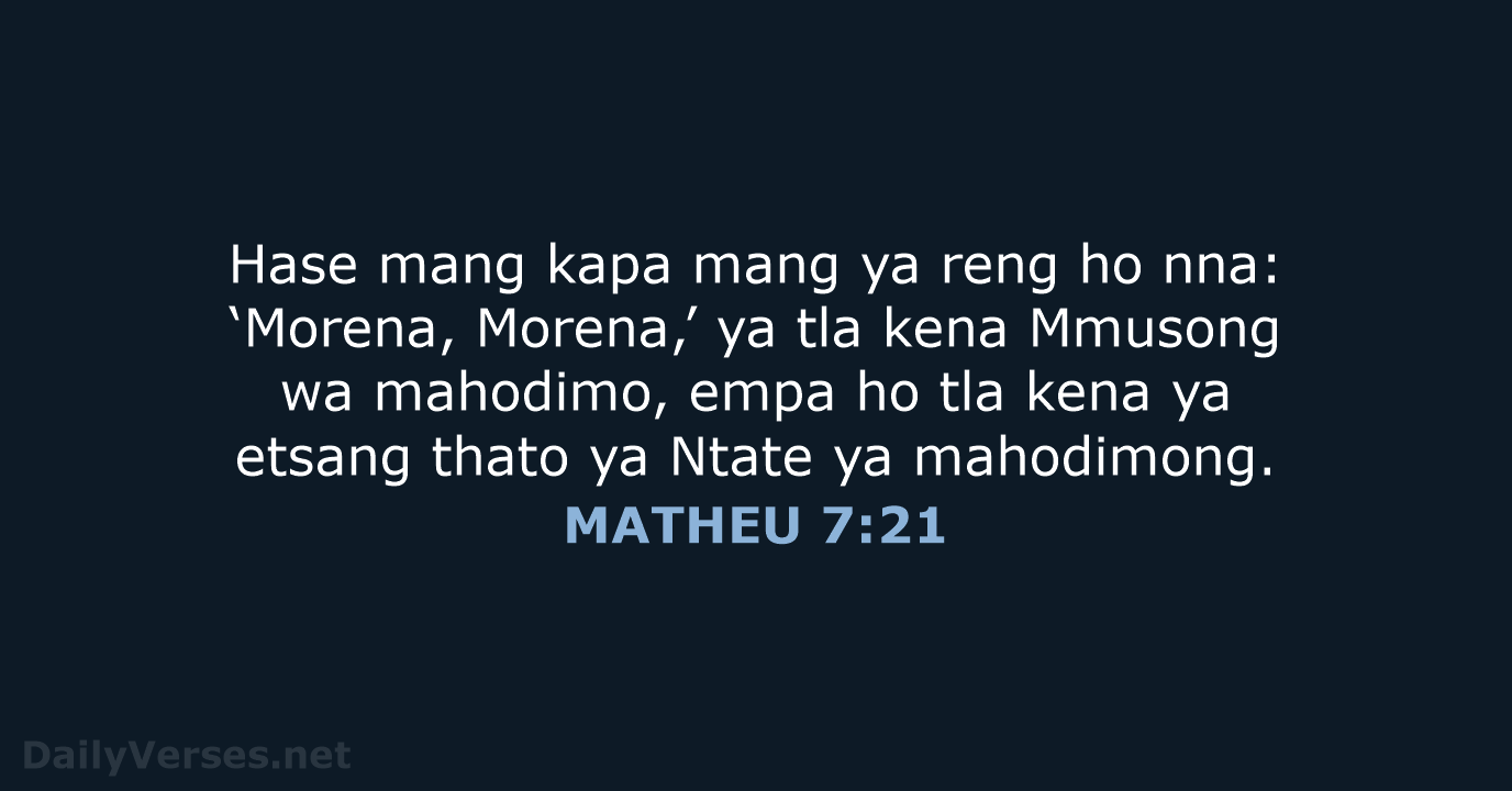 MATHEU 7:21 - SSO89