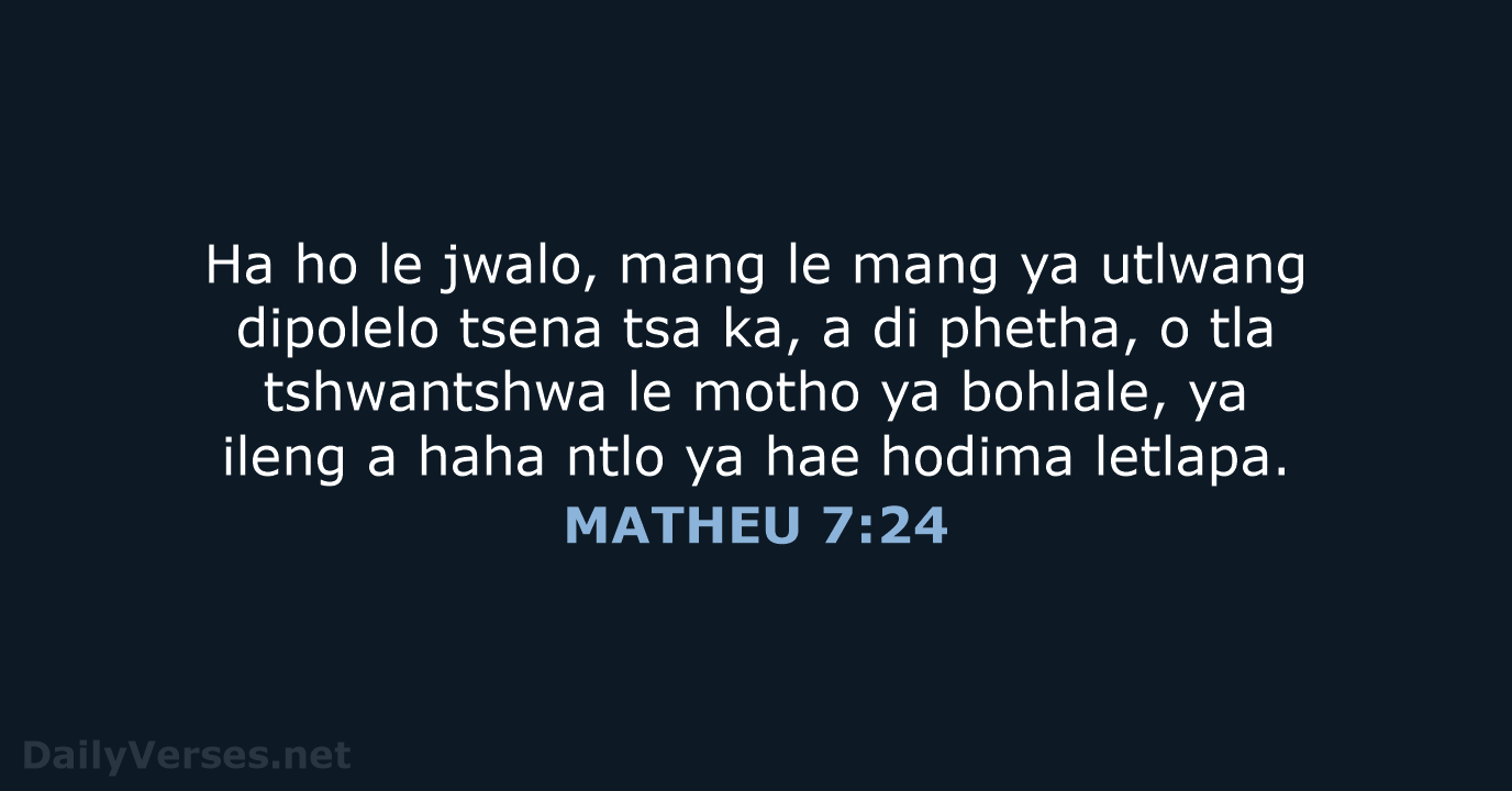 MATHEU 7:24 - SSO89