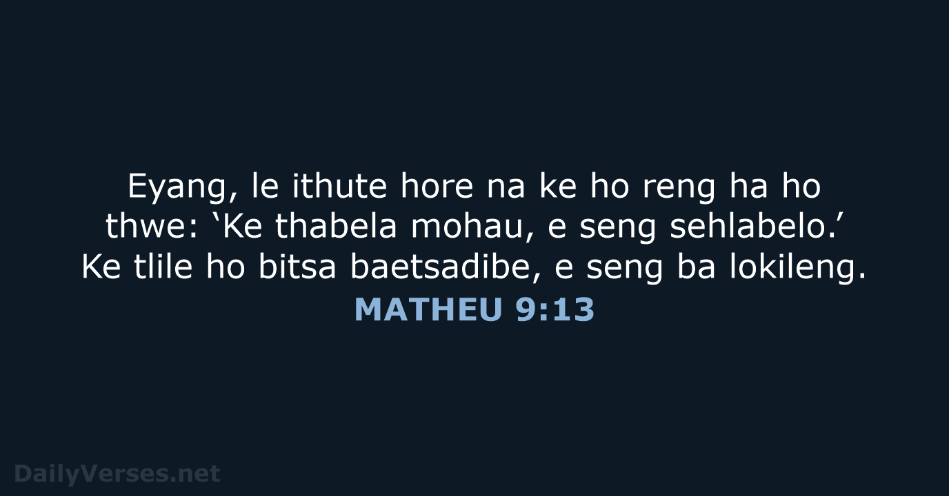MATHEU 9:13 - SSO89