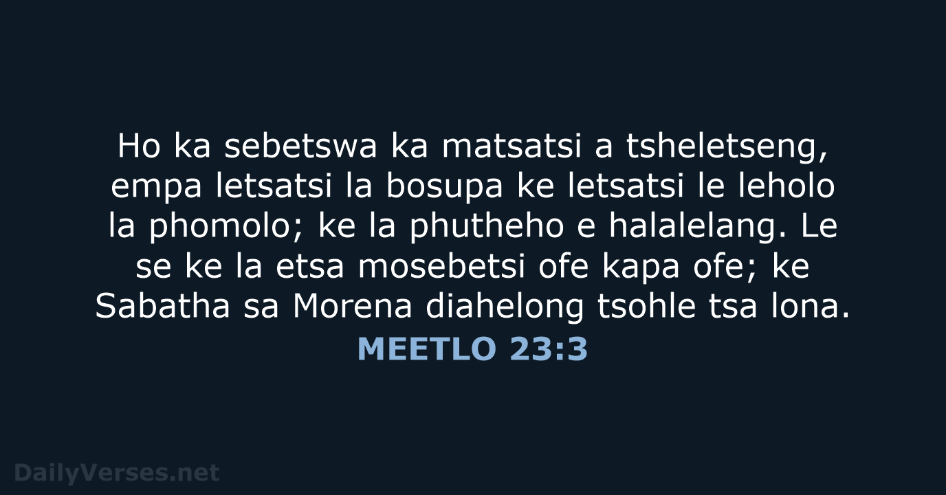MEETLO 23:3 - SSO89