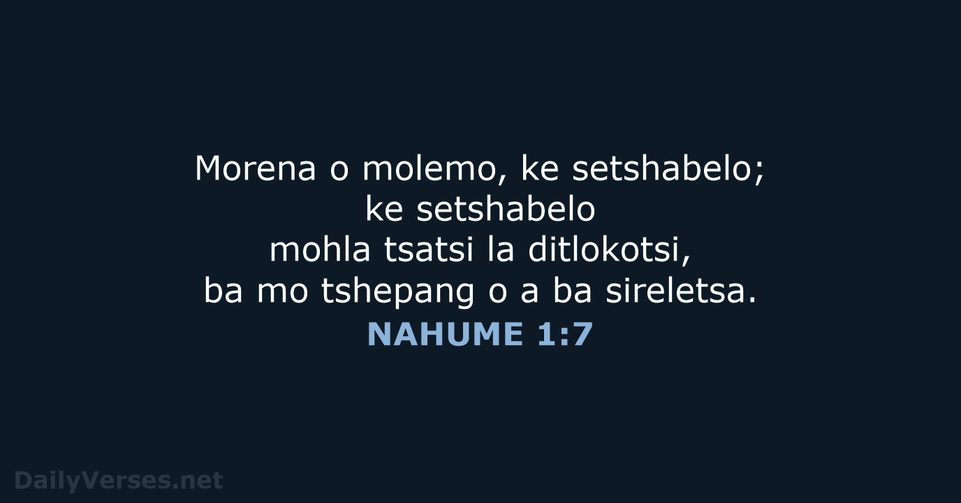 NAHUME 1:7 - SSO89