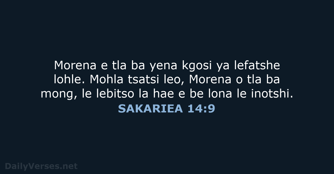 SAKARIEA 14:9 - SSO89