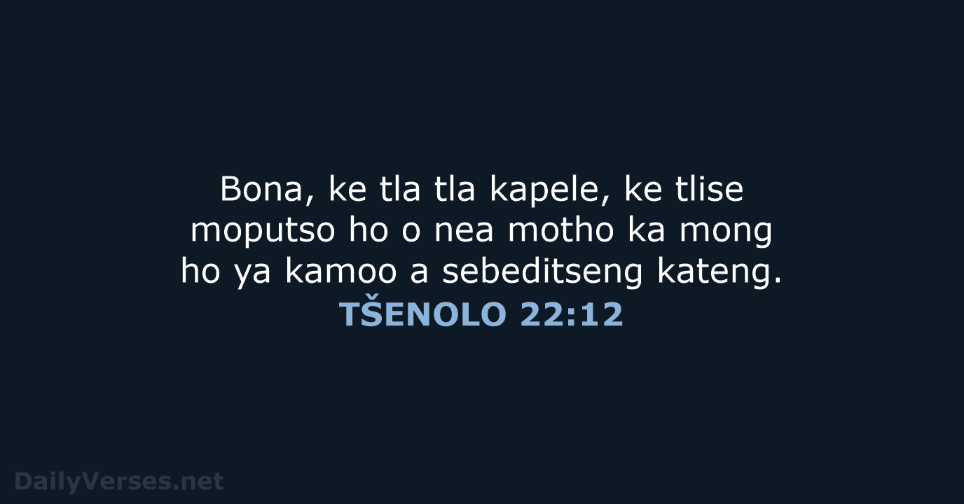 TŠENOLO 22:12 - SSO89