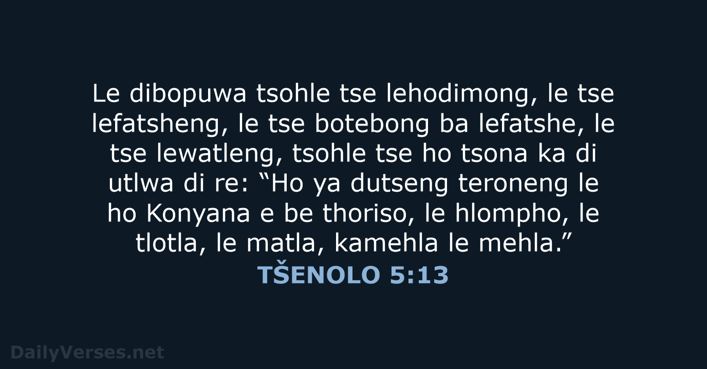 TŠENOLO 5:13 - SSO89