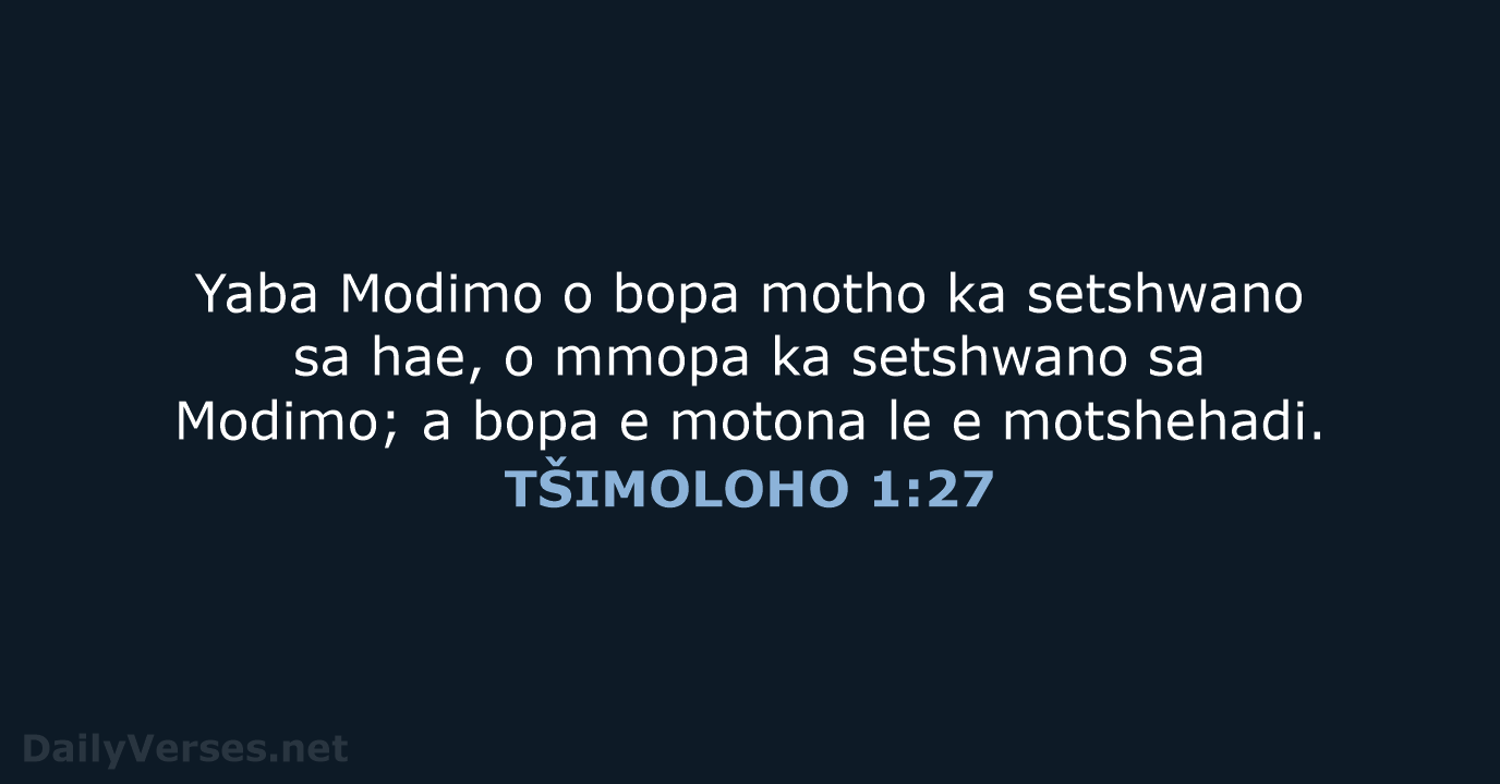 TŠIMOLOHO 1:27 - SSO89