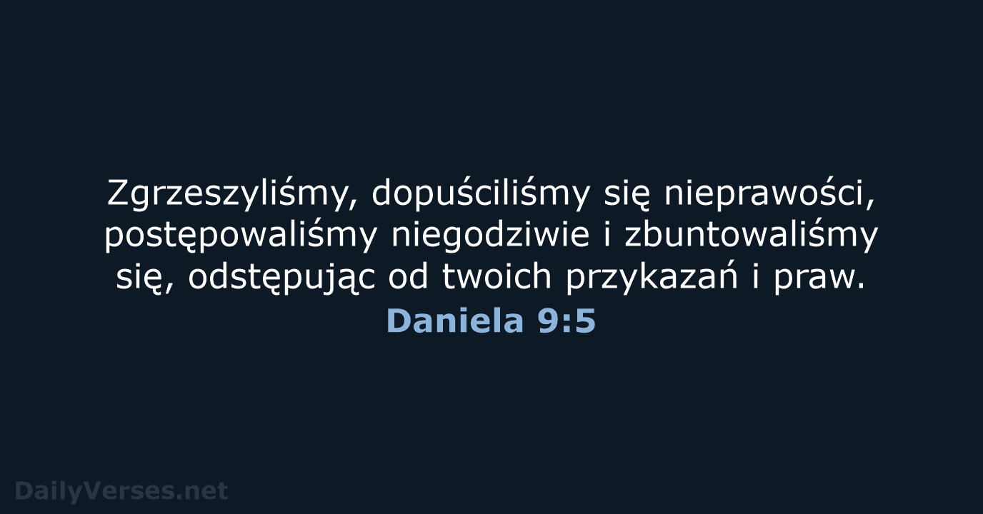 Daniela 9:5 - UBG