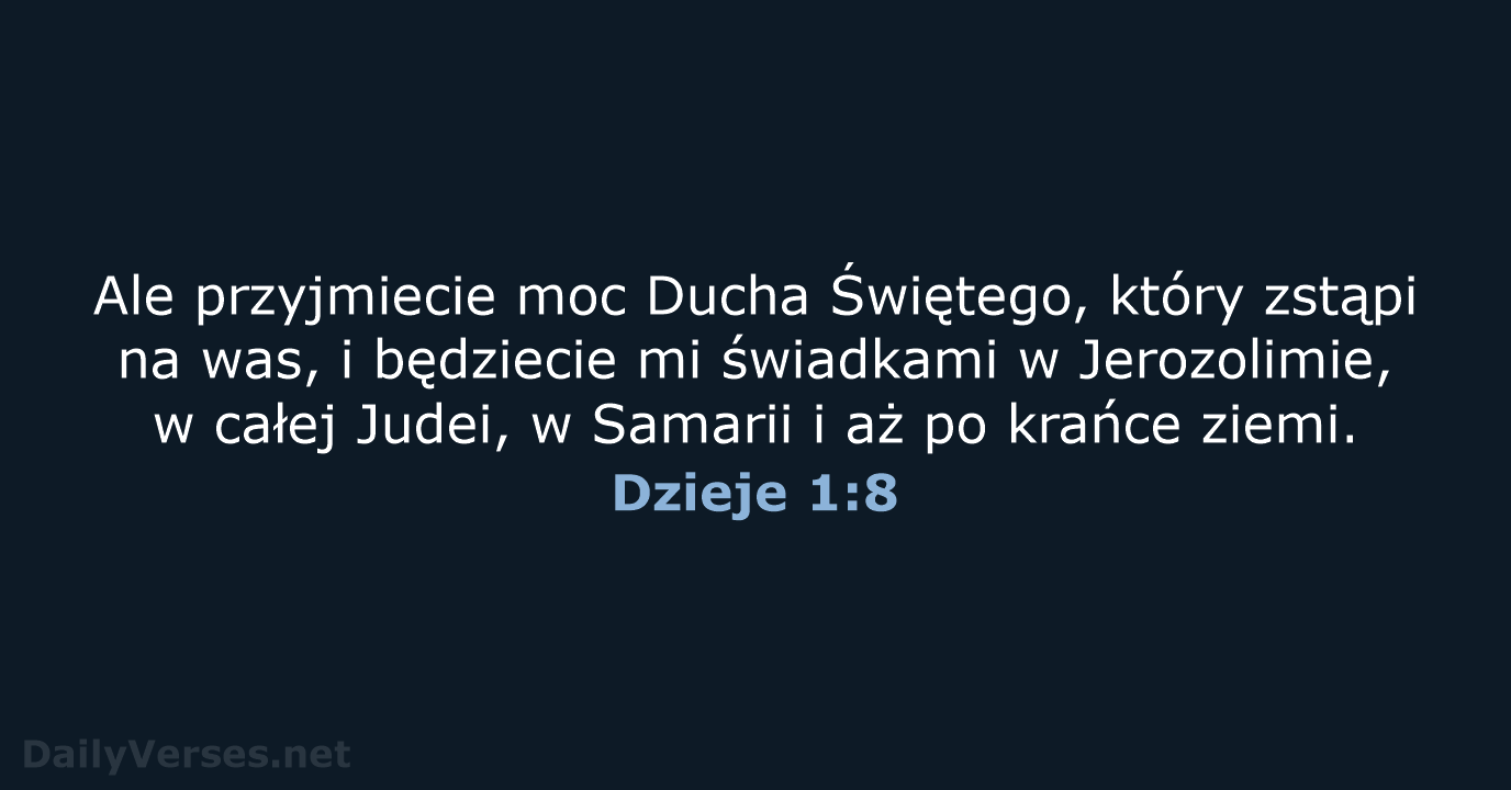 Dzieje 1:8 - UBG