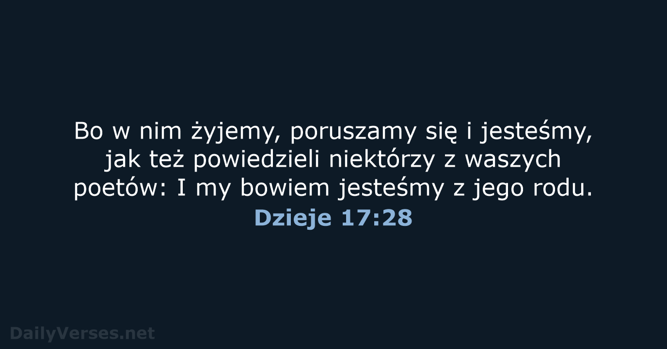 Dzieje 17:28 - UBG
