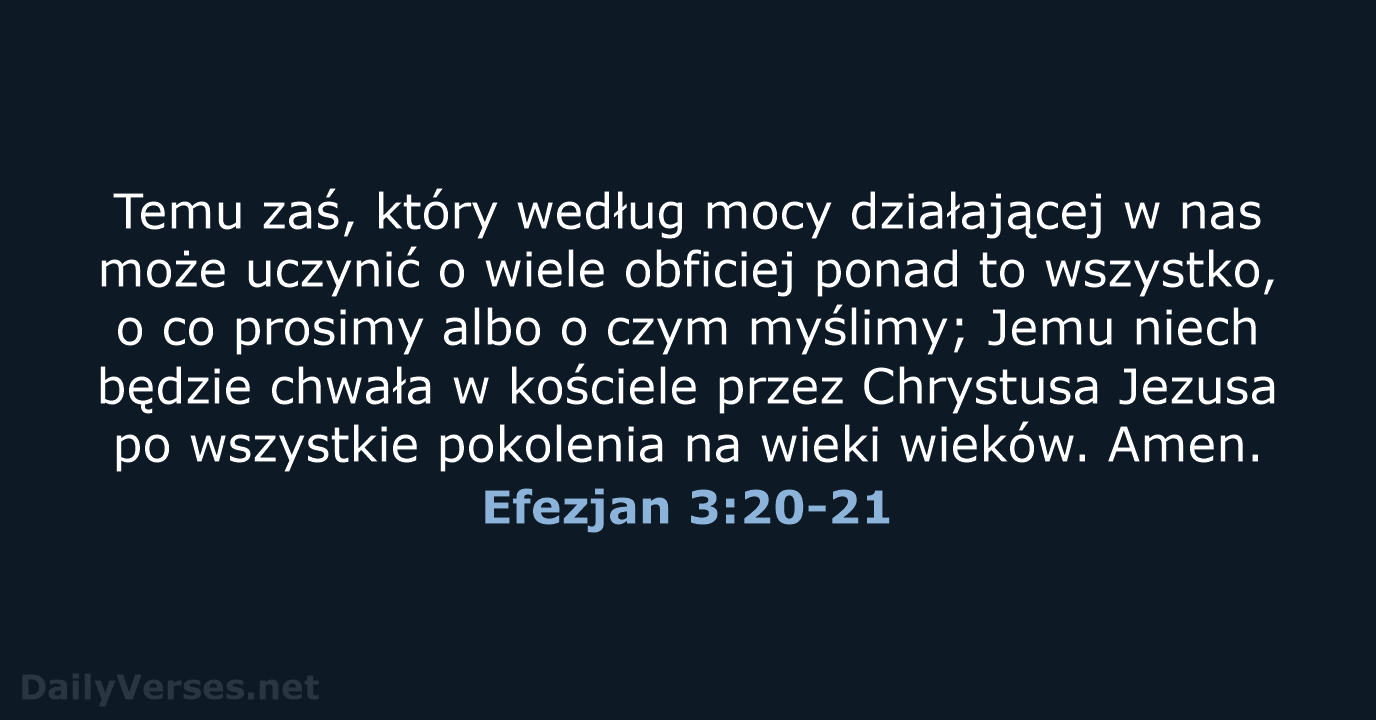 Efezjan 3:20-21 - UBG